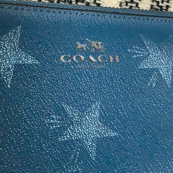 Coach metallic stars zip corner wristlet wallet - Picture 3 of 8